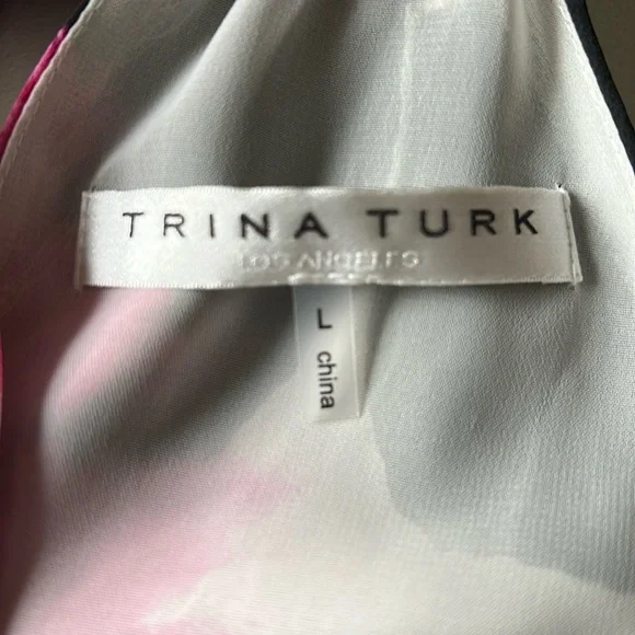 Trina Turk Silk Floral Print Halter Top Size L - Picture 9 of 9